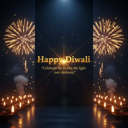 Happy Diwali Quotes With Light Over Darkness Theme - Free Happy Diwali With Quotes Download