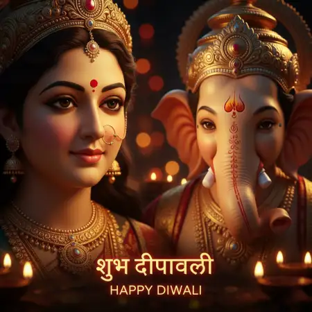 Free Happy Diwali With Lakshmi Background Download