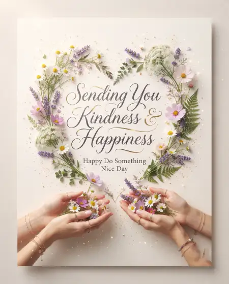 happy do something nice day greetings 2026 - National Do Something Nice Day 2026