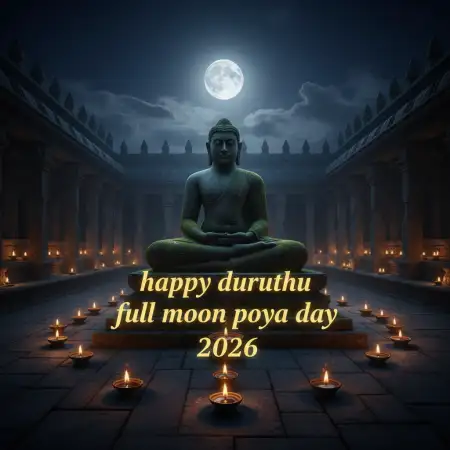 happy duruthu full moon poya day 2026