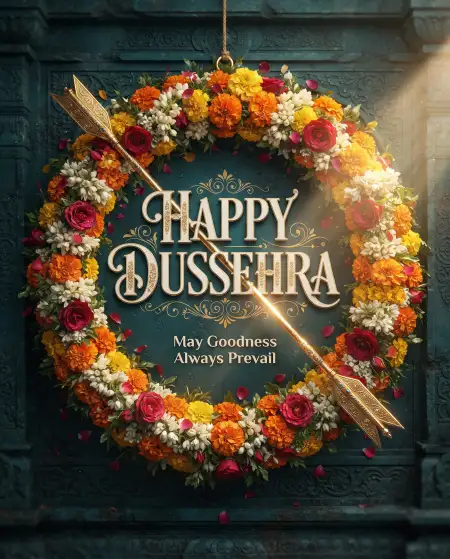 happy dussehra 2026 wishes with bow and arrow - Happy Dussehra 2026 Wishes