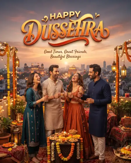 happy dussehra 2026 wishes with orange saffron background - Happy Dussehra 2026 Wishes
