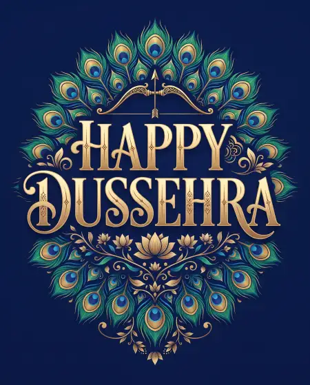 happy dussehra 2026 wishes with royal blue background - Happy Dussehra 2026 Wishes