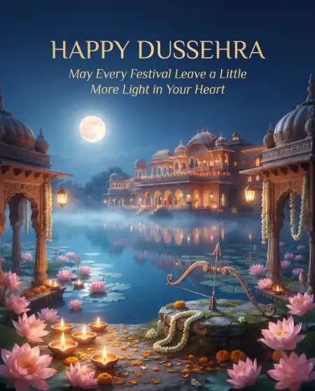happy dussehra beautiful images for whatsapp - Happy Dussehra Beautiful Images With Diyas
