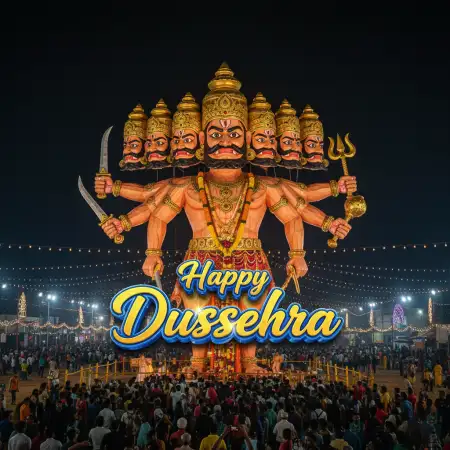 Happy Dussehra Calligraphy Text Wallpaper - Free Wallpaper Wallpaper Download