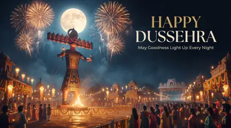 happy dussehra colorful images with greeting wishes