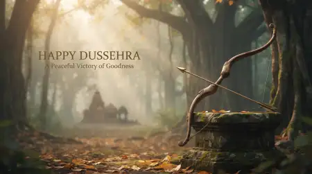 happy dussehra hd images with bow and arrow - Happy Dussehra Hd