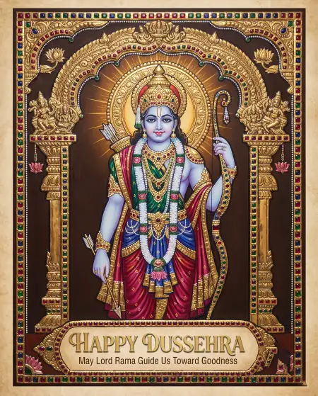 happy dussehra traditional images with lord rama