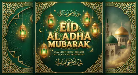 Happy Eid Al Adha Facebook Story Image 2026 - Free Eid Al Adha Greeting Card 2026 Download