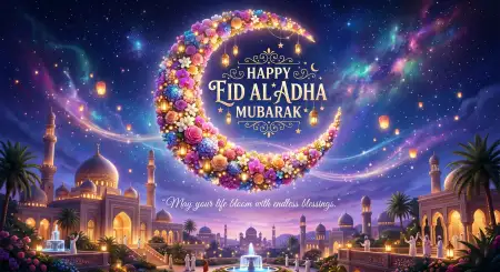 Happy Eid Al Adha Festive Quote Backgrounds - Free Happy Eid Al Adha With Quotes Download