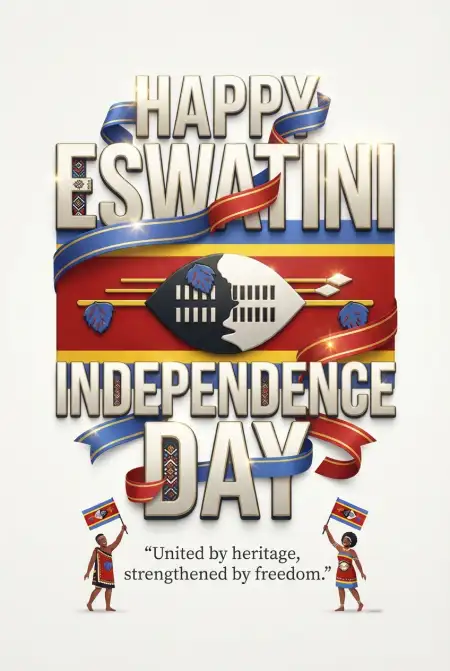 Happy Eswatini Independence Day Greeting Card Images - Free Eswatini Independence Day 2026 Download