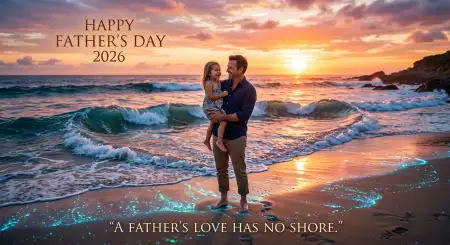 Free Happy Fathers Day 2026 Love Message For Dad Transparent PNG Download