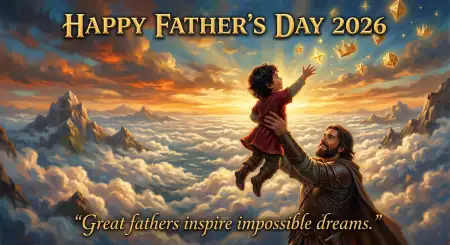 Free Happy Fathers Day 2026 Morning Wishes Transparent PNG Download