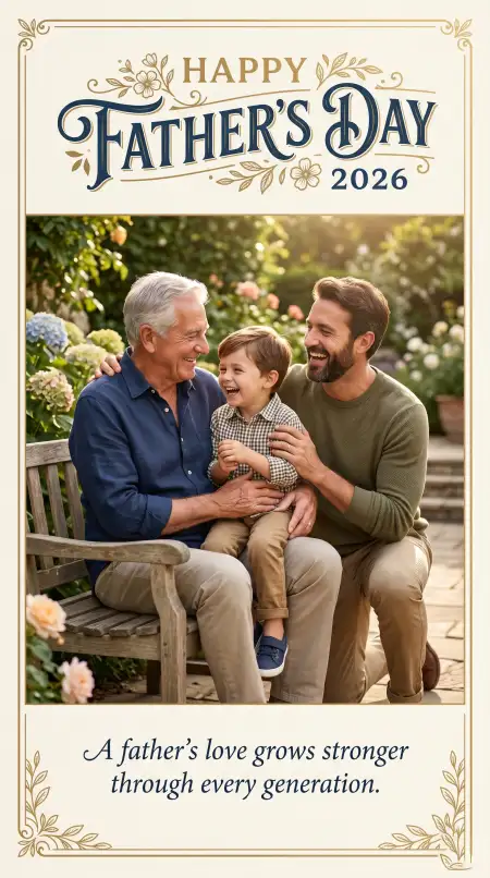 Free Happy Fathers Day 2026 Viral Facebook Posts Transparent PNG Download