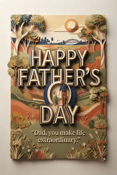 Free Happy Fathers Day Australia Card With Message Image Download