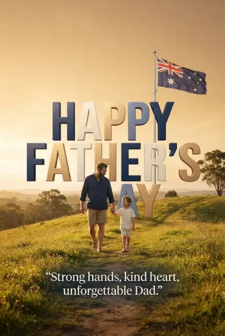 Free Happy Fathers Day Australia Images With Australian Flag Image Download