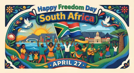 Happy Freedom Day South Africa Banner Captions Images 2026 - Free Happy Freedom Day South Africa Wishes 2026 Download