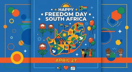 Happy Freedom Day South Africa Design Text Png 2026 - Free Happy Freedom Day South Africa Wishes 2026 Download