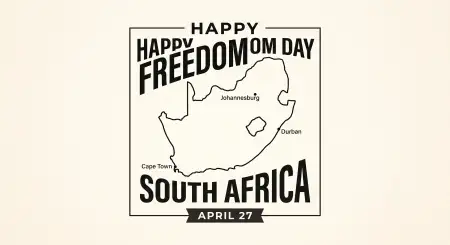 Happy Freedom Day South Africa Images Captions Typography 2026 - Free Happy Freedom Day South Africa Wishes 2026 Download