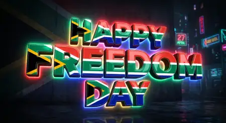 Happy Freedom Day South Africa Png Download Design Text 2026 - Free Happy Freedom Day South Africa Wishes 2026 Download