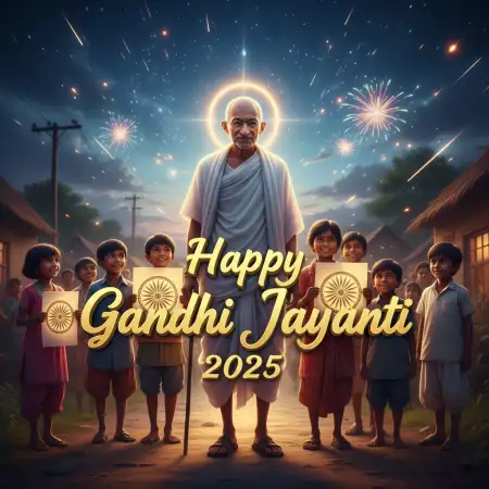 Happy Gandhi Jayanti 2025 Posters For School Project - Free Happy Gandhi Jayanti Download