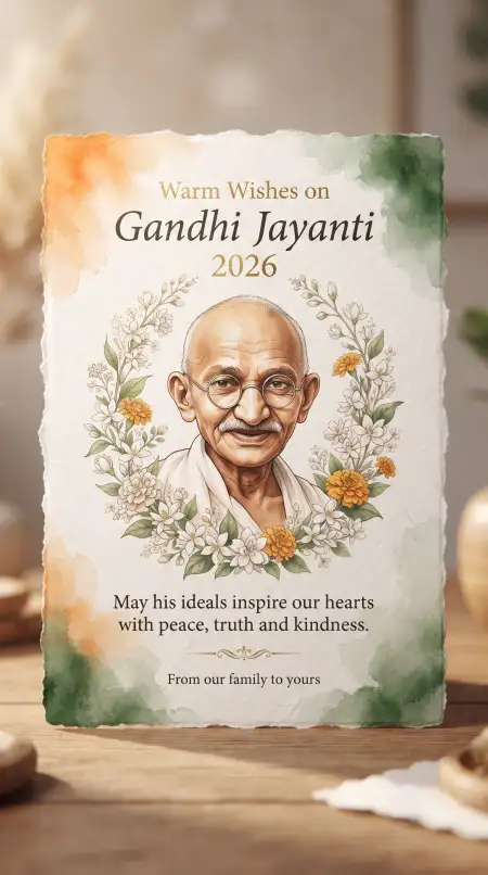 happy gandhi jayanti 2026 greeting card - Happy Gandhi Jayanti Greetings 2026