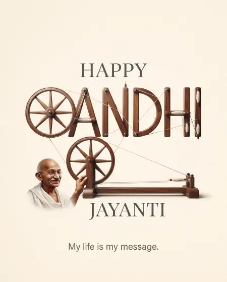 happy gandhi jayanti 2026 greeting post