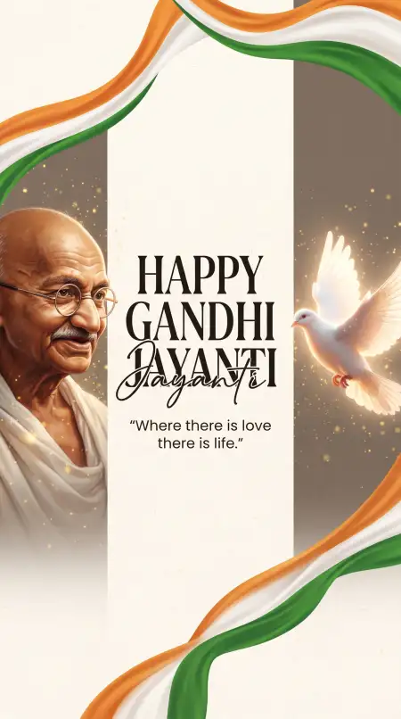 happy gandhi jayanti 2026 instagram post - Happy Gandhi Jayanti Greetings 2026