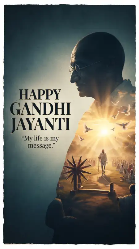 happy gandhi jayanti 2026 poster - Happy Gandhi Jayanti Greetings 2026