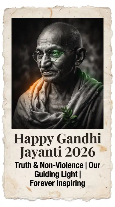 happy gandhi jayanti 2026 transparent png - Happy Gandhi Jayanti Greetings 2026
