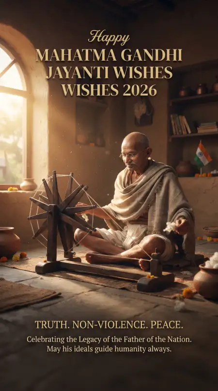happy gandhi jayanti 2026 wishes in hindi - Happy Gandhi Jayanti Greetings 2026