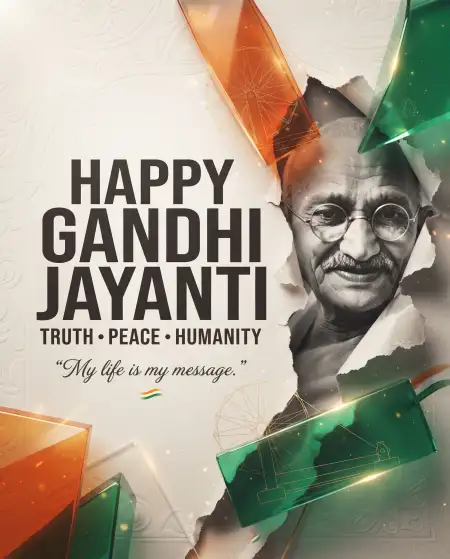 happy gandhi jayanti creative social media post
