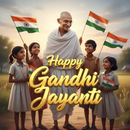 Happy Gandhi Jayanti Drawing For Kids - Free Happy Gandhi Jayanti Download