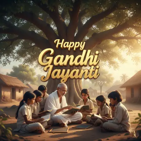 Happy Gandhi Jayanti Lines In English For Students - Free Happy Gandhi Jayanti Download