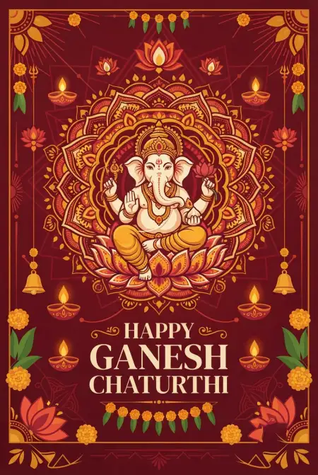 happy ganesh chaturthi 2026 decorative background - Ganesh