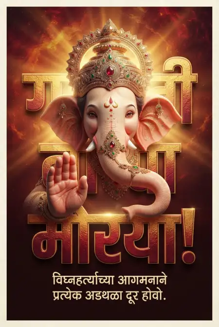 happy ganesh chaturthi creative wishes images marathi