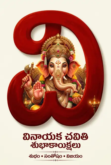 happy ganesh chaturthi greetings in telugu - Ganesh