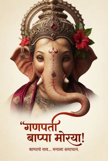 happy ganesh chaturthi poster marathi
