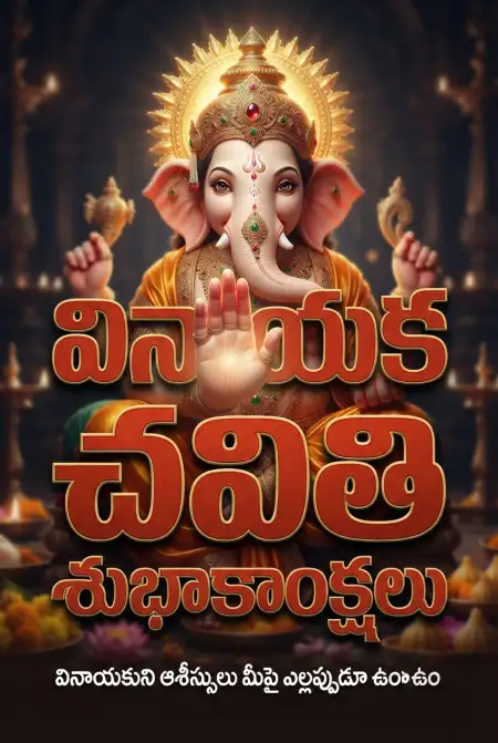 happy ganesh chaturthi social media post telugu - Ganesh