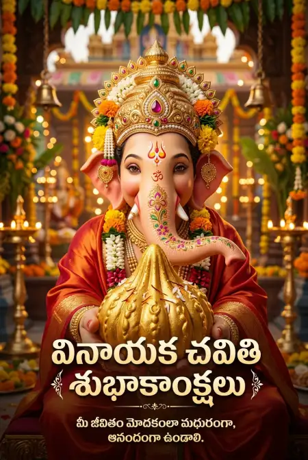 happy ganesh chaturthi viral post telugu - Ganesh