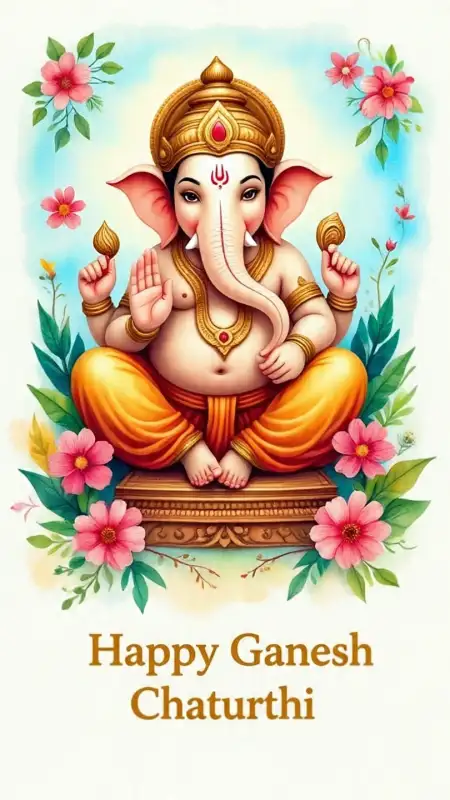 Happy Ganesh Chaturthi Wishes HD Wallpaper - Free Wall Download