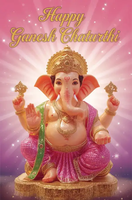 Happy Ganesh Chaturthi Wishes Wallpaper HD - Free Wall Download