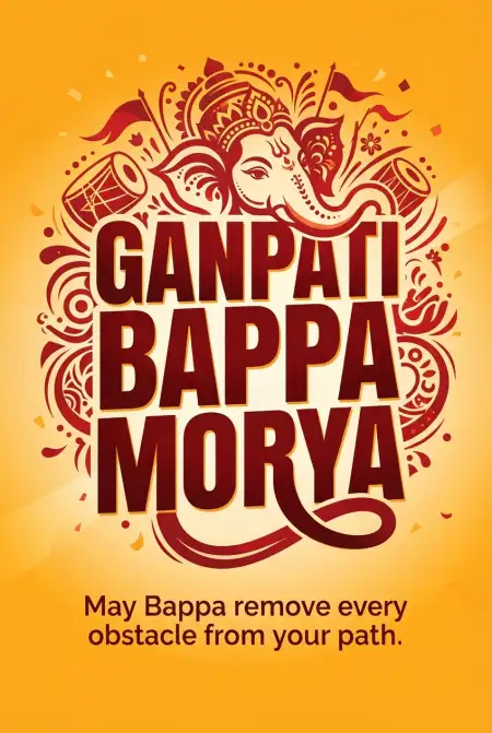 happy ganpati bappa morya wishes 2026 - Ganesh Chaturthi Wishes 2026