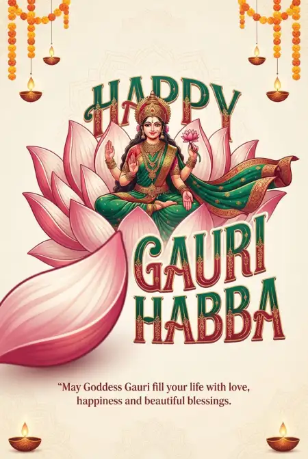 happy gauri habba wishes images 2026 - Happy Gauri Habba Wishes 2026