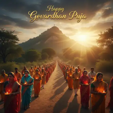 Happy Govardhan Puja 2025 Facebook Post Ideas - Free Happy Govardhan Puja Download
