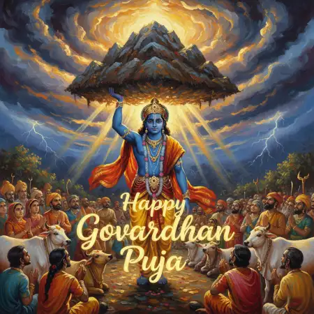 Happy Govardhan Puja Beautiful Hd Wallpaper Download - Free Wallpaper Wallpaper Download