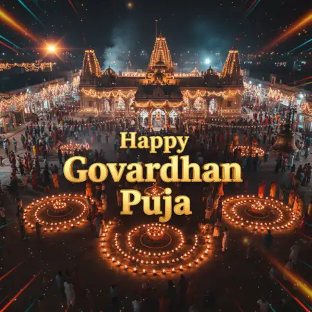 Happy Govardhan Puja Wishes For Bhakt And Devotees - Free Happy Govardhan Puja Download