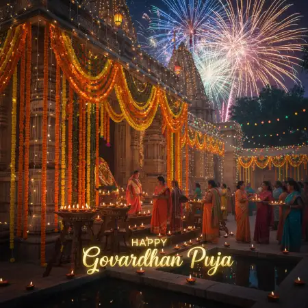 Happy Govardhan Puja Wishes For Girlfriend And Boyfriend - Free Happy Govardhan Puja Download