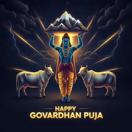 Happy Govardhan Puja Wishes For Instagram Caption - Free Happy Govardhan Puja Download