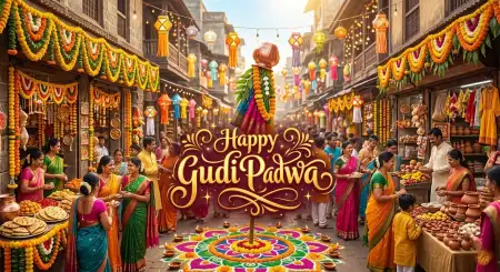 Free Happy Gudi Padwa Wishes Beautiful Festival Poster Image Download